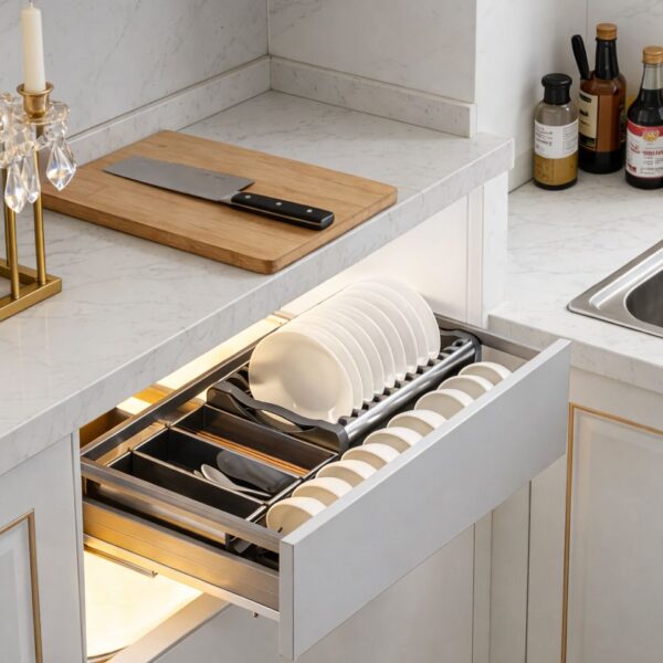 Aluminum Pull Out Drawer (Bowl & Dish)